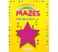 Mazes for Kids Ages 4 - 6: 90+ mazes of various shapes and difficulties with fruits and cute animals