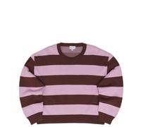 Mazine - Women's Striped Jacquard Knit Jumper - Pull - XS - deep mahogany / orchid