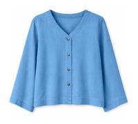 Mazine - Women's V-Neck Tencel Blouse - Chemisier - M - dark blue wash