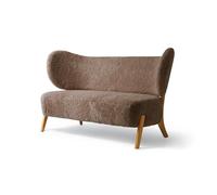 Mazo TMBO Canapé Peau de Mouton Sahara/Chêne