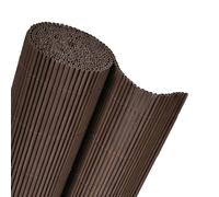 Mazovia Brise-Vue Balcon en PVC, Terrasse, Jardin, 150x300 cm, Marron, sans Percer, Résistante aux Intempéries Cache Balcon comme du Bambou Résistante aux UV, Toute l'Année, Moderne