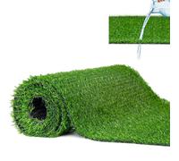 Mazovia Gazon Synthétique Exterieur avec Picots 20mm - Faux Gazon pour Balcon, Terasse et Jardin - Premium Tapis Gazon au mètre - Fausse Herbe Balcon - Tapis Herbe Artificielle - 400x200 cm - Vert
