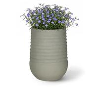 Mazovia Intérieur et Extérieur Pot de Fleurs Terrasse Ø53cm Rond Gris Uni | Intérieur et Extérieur Pot de Fleurs pour Salon Salle à Manger Résistant aux Intempéries Éco Recyclé Robuste Minimaliste