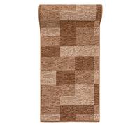 Mazovia Tapis Antidérapant - Tapis Couloir Long - Tapis Moderne Géométrique - Tapis Salon, Chambre, Cuisine - Certifié Oeko-Tex - Tapis de Couloir au Metre - Beige - 100 x 300 cm