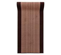 Mazovia Tapis Antidérapant - Tapis Couloir Long - Tapis Moderne Motif à Rayures - Tapis Salon, Chambre, Cuisine - Certifié Oeko-Tex - Tapis de Couloir au Metre - Marron - 80 x 800 cm