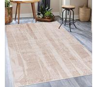 Mazovia Tapis Beige Abstrait Tapis - Tapis pour Salon, Chambre, Salle à Manger, Bureau - Tapis à Poils Courts Rectangle - Certifié ÖKO-TEX - Souple Tapis - Beige - 80 x 150 cm