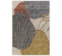 Mazovia Tapis Beige Géométrique - Salon, Chambre à Coucher, Salle à Manger, Bureau Rectangle Certificat Oeko-TEX® Èlégant - Graphite Coloré Crémeux Gris - 200 x 300 cm