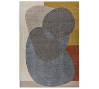 Mazovia Tapis Beige Géométrique - Salon, Chambre, Salle à Manger, Bureau - Poil Moyen Rectangle Certificat Oeko-TEX® Géométrique - Graphite Coloré Crémeux Gris - 250 x 350 cm