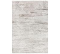 Mazovia Tapis Beige Moderne Géométrique - Salon - Tapis à Poils Courts Rectangle Certificat Oeko-TEX® Èlégant - Crémeux Gris - 100 x 200 cm
