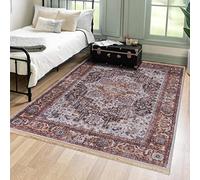 Mazovia Tapis de Sol Oriental Vintage - Lavable Tapis Imprimé à Poils Courts - Traditionnel Moquette pour Chambre - Tapis Antidérapant Victoria - Tapis Salon - Beige Crème 160x230 cm