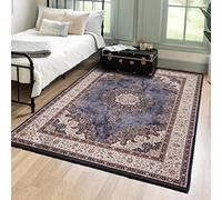 Mazovia Tapis de Sol Oriental Vintage - Lavable Tapis Imprimé à Poils Courts - Traditionnel Moquette pour Chambre - Tapis Antidérapant Victoria - Tapis Salon - Beige Crème Gris 160x230 cm
