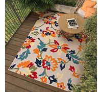 Mazovia Tapis Exterieur Terrasse, Balcon - Grand Tapis Exterieur - Tapis d'Intérieur et d'Extérieu Outdoor - Terrasse Grande Taille Résistant Aux Intempéries - Fleuri - Multicolore 120 x 170 cm