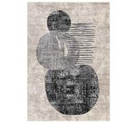 Mazovia Tapis Graphite Moderne Géométrique - Salon, Chambre à Coucher, Salle à Manger, Bureau Rectangle Certificat Oeko-TEX® Èlégant - Gris - 140 x 200 cm