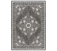 Mazovia Tapis Intérieur/Extérieur Gris Végétal Vintage - Balcon, Terrasse, Patio, Pavillon, Cuisine - Tapis à Poils Courts Rectangle Certificat Oeko-TEX® Imperméable - 200 x 300 cm