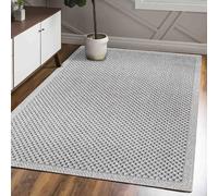 Mazovia Tapis Moderne Doux Minimaliste - Tapis Élégant pour Salon, Chambre, Salle à Manger, Bureau - Tapis Rectangulaire Court - Tapis de Salon Oeko-Tex - Gris - 160 x 229 cm