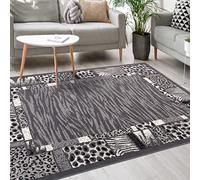 Mazovia Tapis Moderne - Moquette pour Chambre, Salon et De La Salle à Manger - Robuste Tapis à Doux Poils Courts - Tapis de Salon Oeko-Tex - Collection ATENA - Gris 160x220 cm