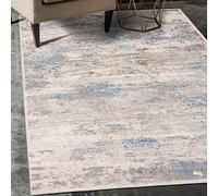 Mazovia Tapis Salon Modern - Tapis Grande Taille de Chambre Adulte Moderne à Poils Ras - Moquette pour Chambre et Salon - Rug Motif Abstrait Vintage - Gris Bleu 120x170 cm