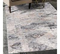 Mazovia Tapis Salon Modern - Tapis Grande Taille de Chambre Adulte Moderne à Poils Ras - Moquette pour Chambre et Salon - Rug Motif Abstrait Vintage - Gris Beige 200x300 cm