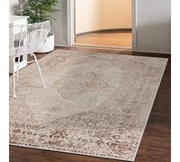 Mazovia Tapis Salon Modern - Tapis Grande Taille de Chambre Adulte Moderne à Poils Ras - Moquette pour Chambre et Salon - Rug Motif Abstrait Vintage - Beige 120x170 cm