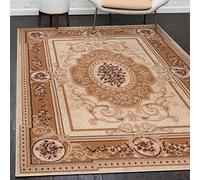 Mazovia Tapis Salon Modern Vintage Oriental Motif - Tapis Grande Taille de Chambre à Poils Ras - Moquette Tapis pour Le Salon et la Chambre à Coucher - Rug - Beige 300 x 400 cm