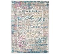 Mazovia Tapis Salon Oriental - Tapis Grande Taille de Chambre Adulte Moderne à Poils Ras - Moquette pour Chambre et Salon - Rug - Turquoise Gris Multicolore 200 x 290 cm