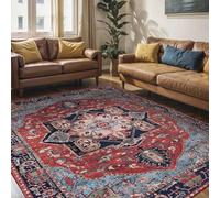 Mazovia Tapis Salon Traditionnel - Tapis Lavable Antidérapant - Moquette pour Chambre et Salon - Rug Motif Orientale Vintage - Convient pour Le Chauffage au Sol - Rouge Rouge Bourgogne 160 x 230 cm