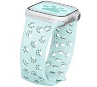 Mazuboho Bracelet en silicone compatible avec bracelet Apple Watch 41 mm, 40 mm, 38 mm pour homme et femme, bracelets doux et mignons pour iWatch Series 9/8/7/6/5/4/3/2/1/SE (vert)