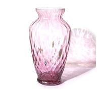 MAZZEGA ART & DESIGN - Vase en verre soufflé style "Balloton" travaillé à la main avec Murrine di Murano, ligne "Les couleurs de Murano" h. 30 cm. Fabriqué en Italie