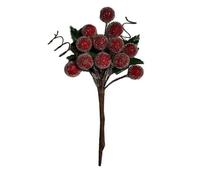 Mazzo Innevato Con Bacche 14x8 Cm Rosso Multicolore