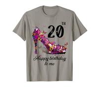 Mb 20th Birthday Chaussure papillon Happy Birthday To Me T-Shirt