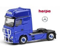 MB Actros Giga' 18 Tracteur solo bleu marine rampe & giro - Herpa - Scale 1/87