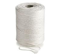 MB Cordas Corde Macramé 3mm * 400m Cordon en Coton Naturel - Simple Brin Torsadé Ficelle de Macramé, Crochet, Tricot - Sac à Main, Panier, Attrapes-rêves - Blanc Écru Ivoire