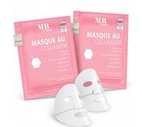 MB Cosmetics Masque au collagène - avec acide hyaluronique, niacinamides et probiotiques - masque visage hydratant en hydrogel pour réduire les rides. Ultra-concentré à 52 000 ppm, 1 pièce (Lot de 2)