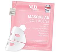 MB COSMETICS Masque Collagène Hydrogel & Acide Hyaluronique | 52 000 ppm collagène, niacinamide & probiotiques - effet glass skin - lot de 5 masques - testé dermatologiquement