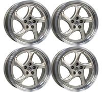 MB Design Jantes TURBO 9.0Jx19 ET 42 5x108 Diamant Argent 4-TU9019425EZ-CH4 compatible avec Ford Focus Kuga Mondeo Puma ST Puma