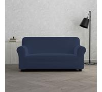 MB HOME BASIC Housse de canapé élastique Dahlia, Bleu foncé, 2 places