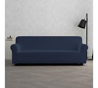 MB HOME BASIC Housse de canapé élastique Dahlia, Bleu foncé, 3 places