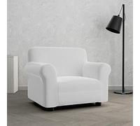 MB HOME BASIC Housse de canapé élastique Dahlia, Gris Clair, 1 place