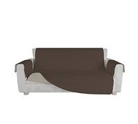 MB HOME BASIC Housse de canapé matelassée Trendy, Marron, crème, 3 Places