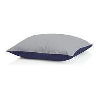 MB HOME BASIC Iceland Lot de 2 oreillers d'hiver Bleu foncé/Gris Clair, 50 x 80 cm