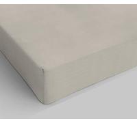 MB HOME ITALY “ Elegant” Drap inférieur avec Coins 35 cm, Microfibre, Gris Clair, 2 Places