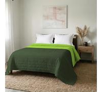 MB Home Italy “Elegant” “Elegant” Couette d'été, 260x270 cm, Vert Pomme/Vert Foncé