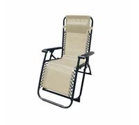 MB MARBUENO Chaise Longue inclinable, Métal, Beige, Standard