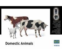 MB Masterbox Animaux Domestiques 2 Vaches + 1 Chèvre Modèle Bausatz 1:35