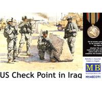 MB Masterbox U.S.Checkpoint IN Irak USA Kontrollpunkt 4 Soldats 1:3 5 Kit