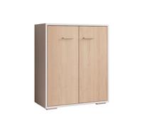 MB Muebles Bonitos | Buffet Bas Lander L2 pour Salon Moderne | Meuble de Rangement avec 2 Portes | Couleur Blanc et Sonoma | 60x71x30 cm