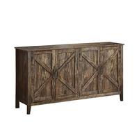 MB Muebles Bonitos, Buffet Rustique avec Portes croisées Style Grange Olivia pour Salon et Salle à Manger Moderne, Mélamine Mate, Couleur Chêne Rustic, 140x80x40 cm