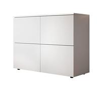 MB Muebles Bonitos, Buffet Zoel pour Salon et Salle à Manger Moderne, Commode en Mélamine Mate, Couleur Blanc, 90x71x34 cm