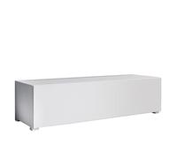 MB Muebles Bonitos, Meuble TV avec Pieds Aitana M1 pour Salon Moderne, Meuble Modulaire, Porte en PVC Haut Brillant, Structure en Mélamine Mate, Couleur Blanc, 120x32x40 cm