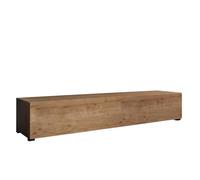 MB Muebles Bonitos, Meuble TV avec Pieds Aitana M2 pour Salon Moderne, Meuble Modulaire, Porte en PVC Mat, Structure en Mélamine Mate, Couleur Chêne, 180x32x40 cm